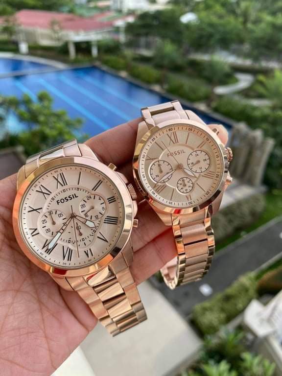 fossil watch couple