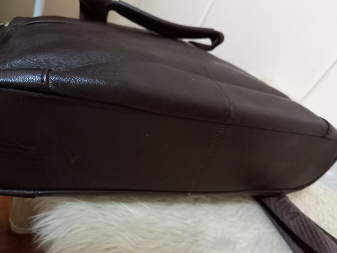 BISON LEATHER LAPTOP BAG, Men's Fashion, Bags, Briefcases on Carousell
