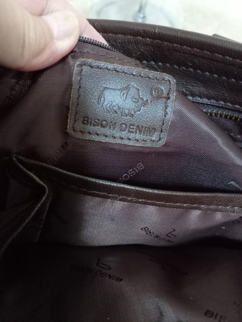 BISON LEATHER LAPTOP BAG, Men's Fashion, Bags, Briefcases on Carousell