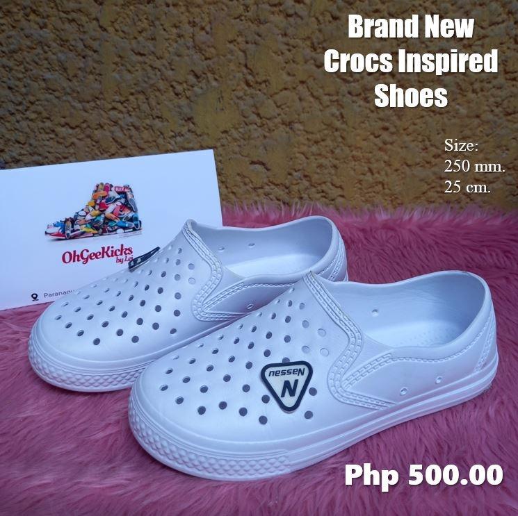 Brand New Crocs Inspired White Shoes Men s Fashion Footwear