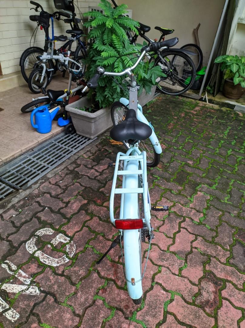 Elops 120 city bike acid green cheap