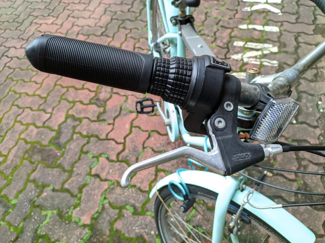 Elops 120 city bike acid green discount