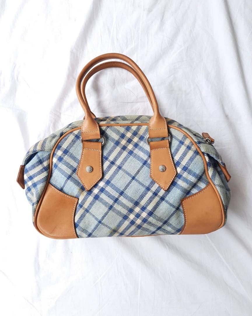 バッグ archive BURBERRY BLUE LABEL Hand Bag BURBERRY BLUE LABEL Canvas & Leather Tote Hand Bag Shoulder