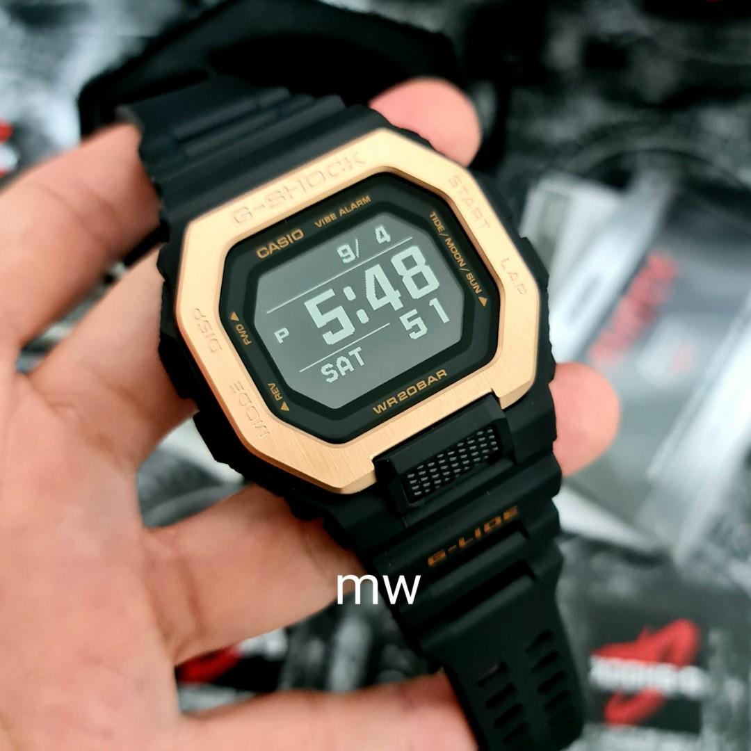 メタルバンドカスタム！ G-SHOCK G-LIDE ゴールド GBX-100 G-SHOCK BOX