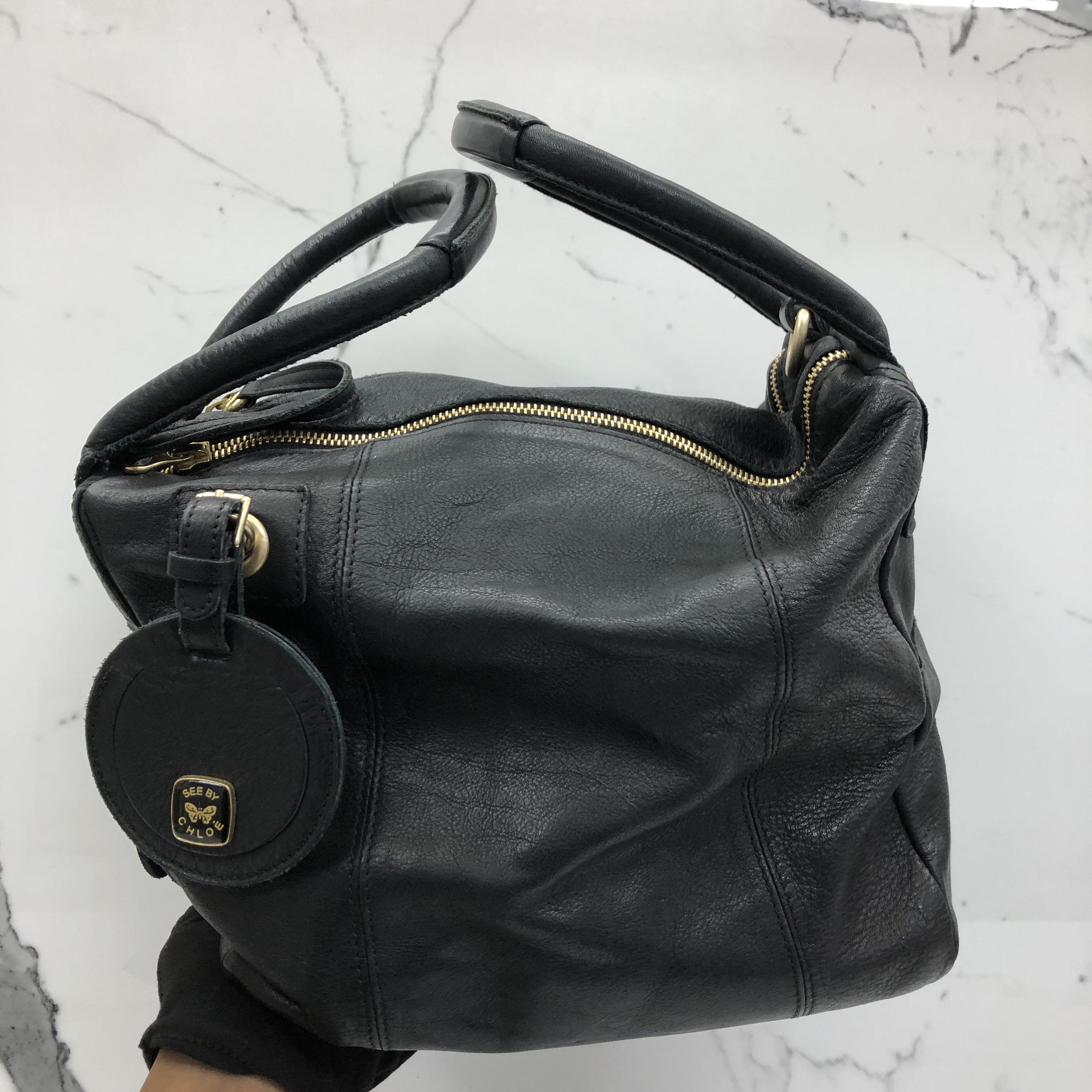 CHLOE SEE BY CHLOE BLACK LEATHER BAG 217017592 Women s