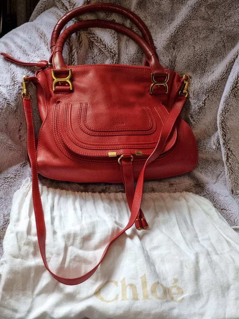 Chloe marcie bag red hot sale