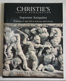 Christie's South Kensington~Important Antiquities Apr 99. Auction Catalogs