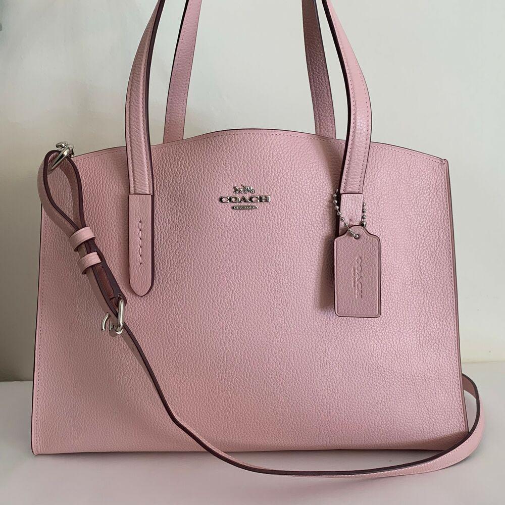 Coach charlie deals carryall pink