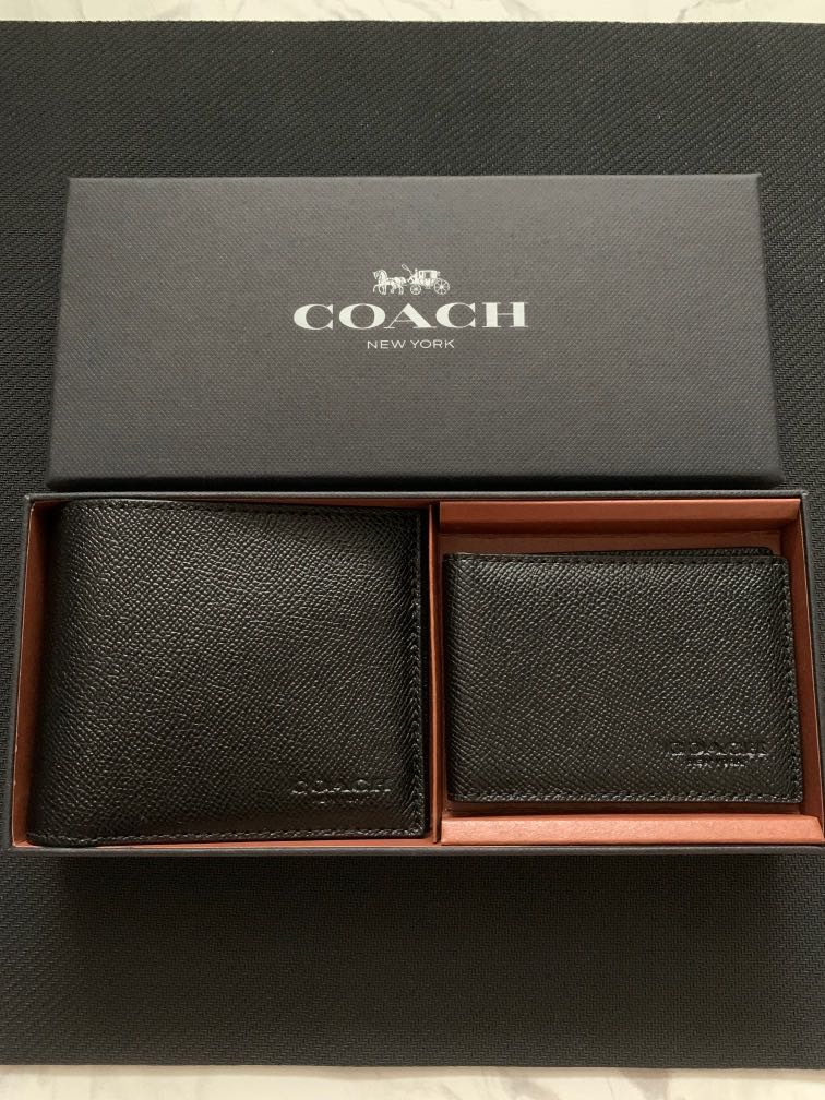Coach Men Wallet + Card Holder, Men's Fashion, Watches & Accessories