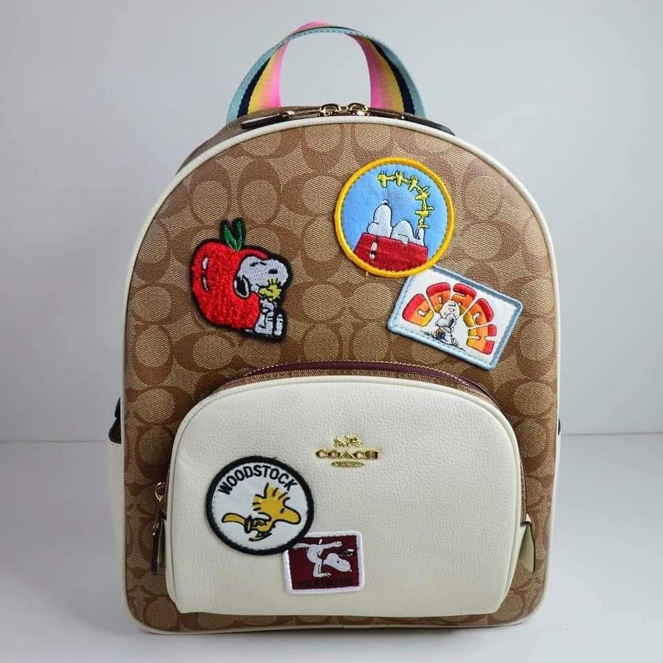 coach backpack with patches
