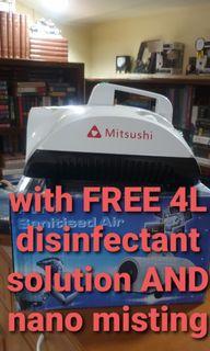 [ELEYO] MITSUSHI Fog spray disinfectant machine with FREE 4L atomized disinfectant solution AND misting spray