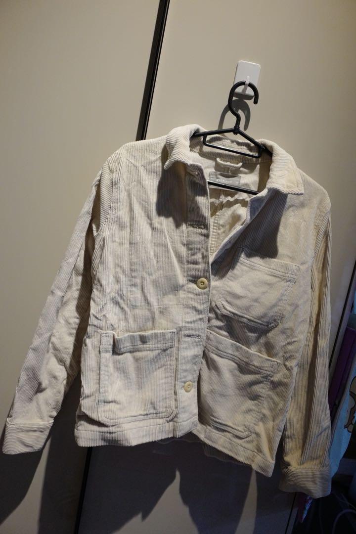 Everlane] white soft denim Jacket 