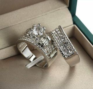 Exquisite Bridal Anniversary Party Engagement Wedding Band Zircon Crystal Ring