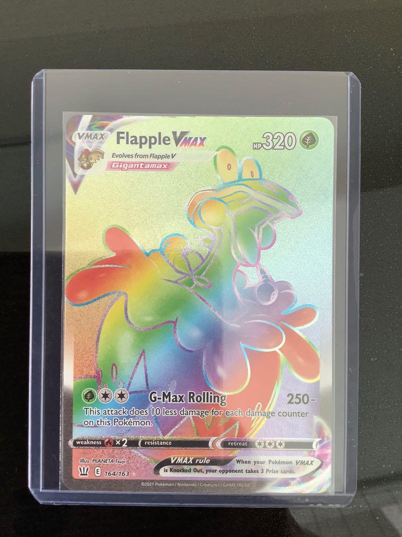 Flapple Vmax Rainbow Rare Pokémon card, Hobbies & Toys, Toys & Games on Carousell