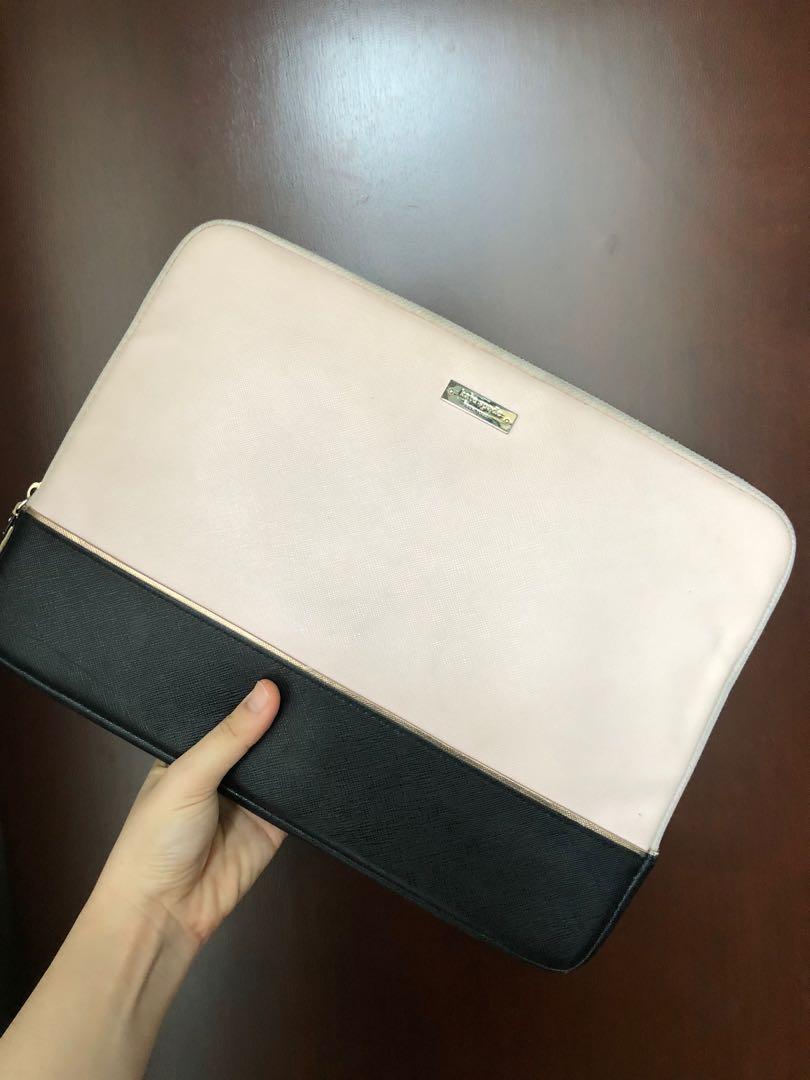 FOR SALE | KATE SPADE Pink leather laptop case / sleeve 15in, Computers &  Tech, Parts & Accessories, Laptop Bags & Sleeves on Carousell