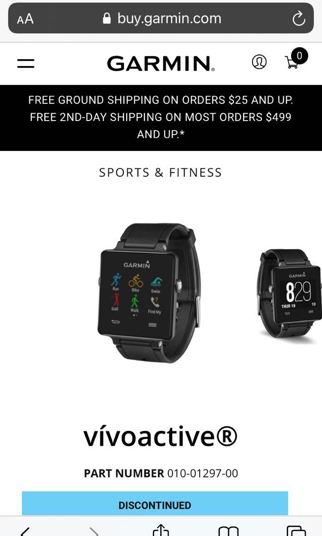 Garmin Vivoactive v1 Lightest GPS Watch till date 38grams Men s Fashion Watches Accessories Watches on Carousell