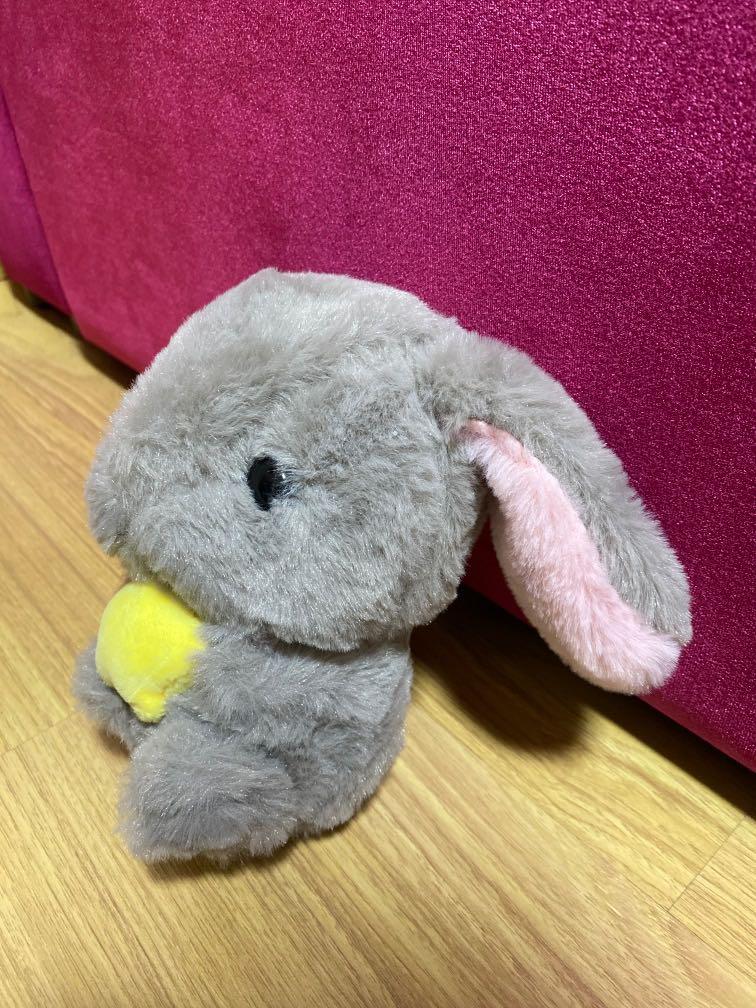 plush grey bunny