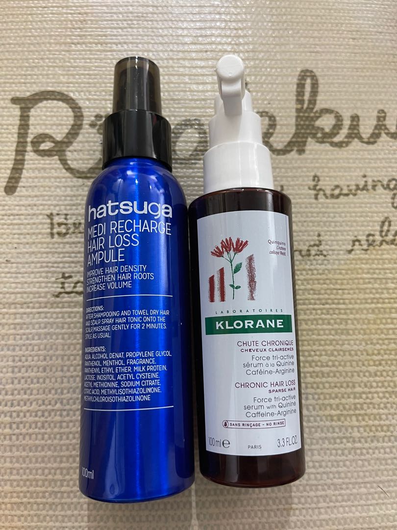 Hatsuga Medi Recharge Hair Loss Ampule & Klorane Hair Loss Tonic, Beauty & Personal Care, Hair