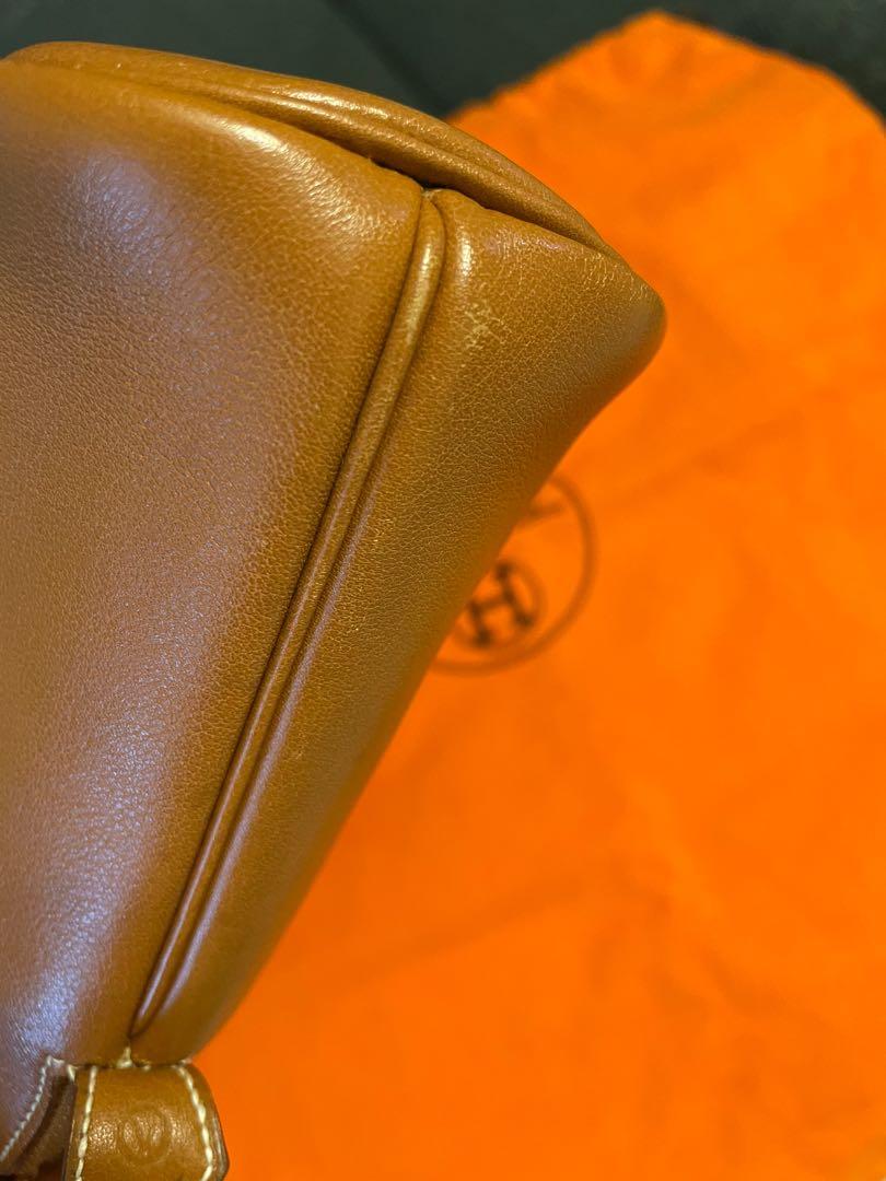Hermes Bag Tasche Bolide 45 Leder 2 Color Yellow Brown Gold