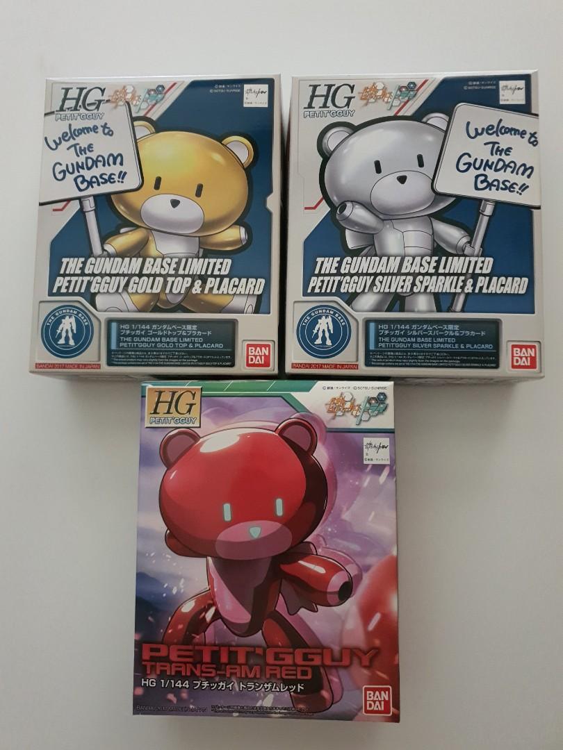 HG 1/144 The GUNDAMBASE LIMITED  Petit'gguy gold top & placard 