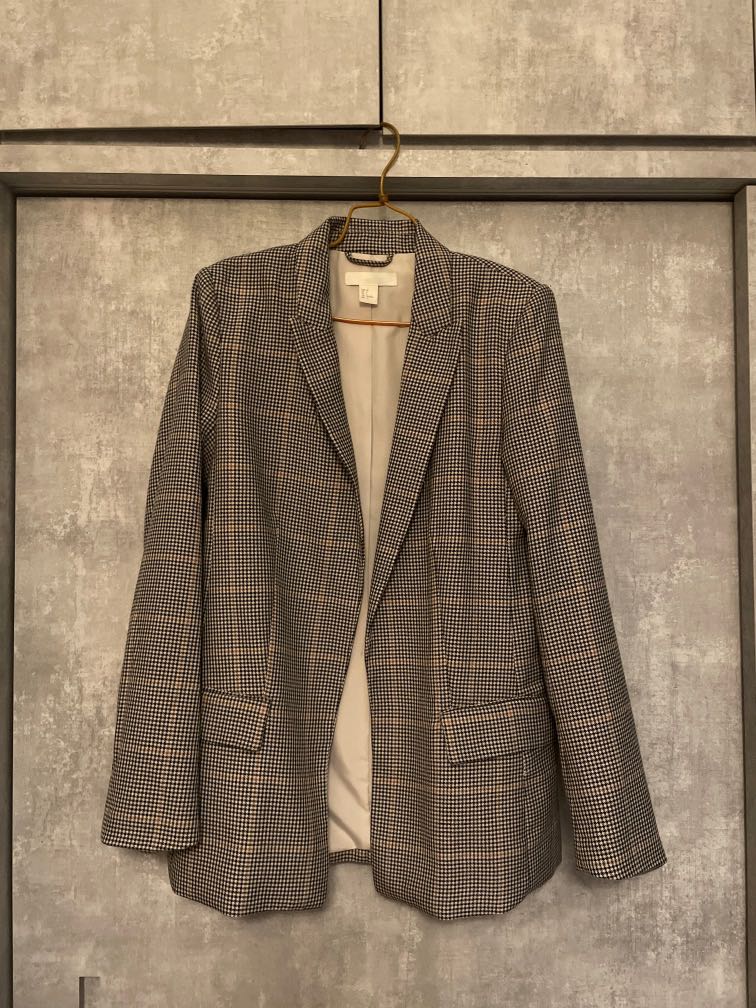 h&m houndstooth blazer