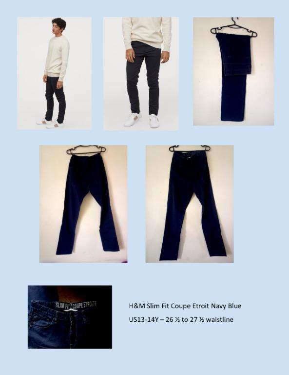 H M Slim Fit Coupe Etroite Men s Fashion Bottoms Chinos on