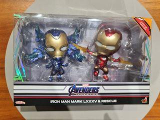 Hot Toys Cosbaby Avengers Endgame Ironman Mark 85 and Rescue Potts