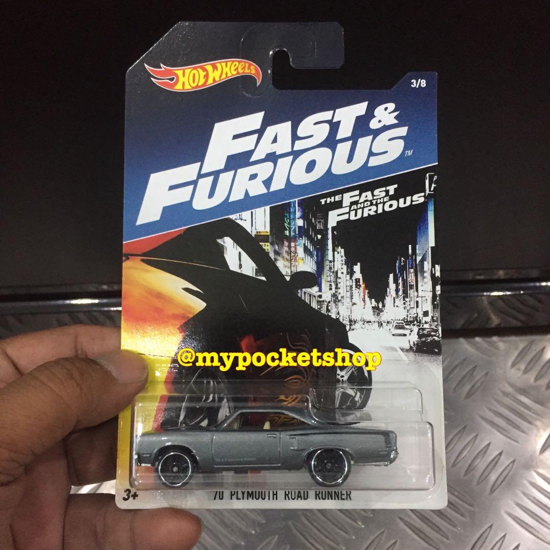 Hot Wheels '70 PLYMOUTH ROAD RUNNER / 2017 Hotwheels Fast & Furious / Error  facing packaging, Hobbies & Toys, Toys & Games on Carousell