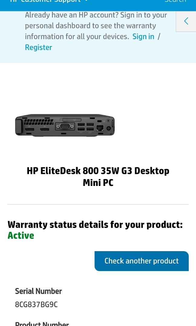 Hp Elitedesk 800 G3 Mini 35w Computers Tech Desktops On Carousell