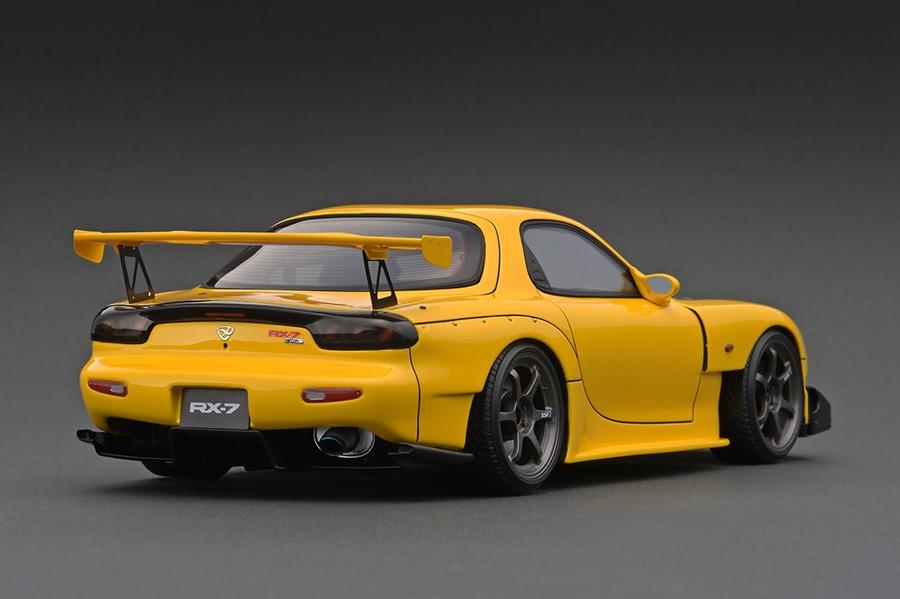 Ignition Model 1/18 MAZDA RX-7 FD3S Yellow IG2228 RE Amemiya Initial D ...