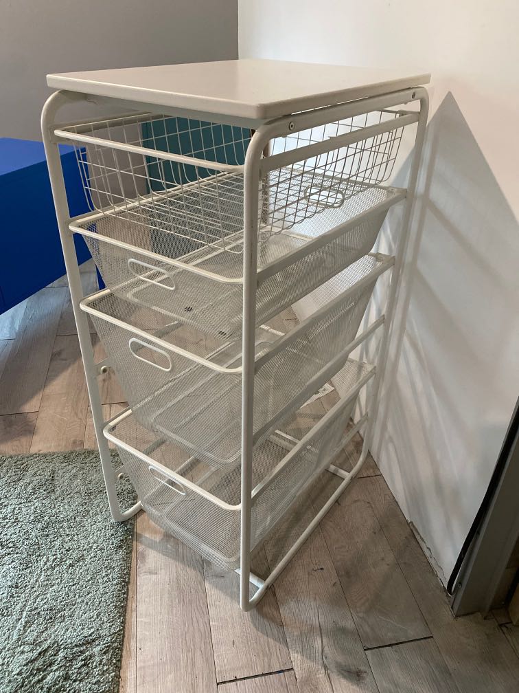 IKEA Algot Drawer with 3 Mesh and 1 Wire Drawers, Furniture & Home