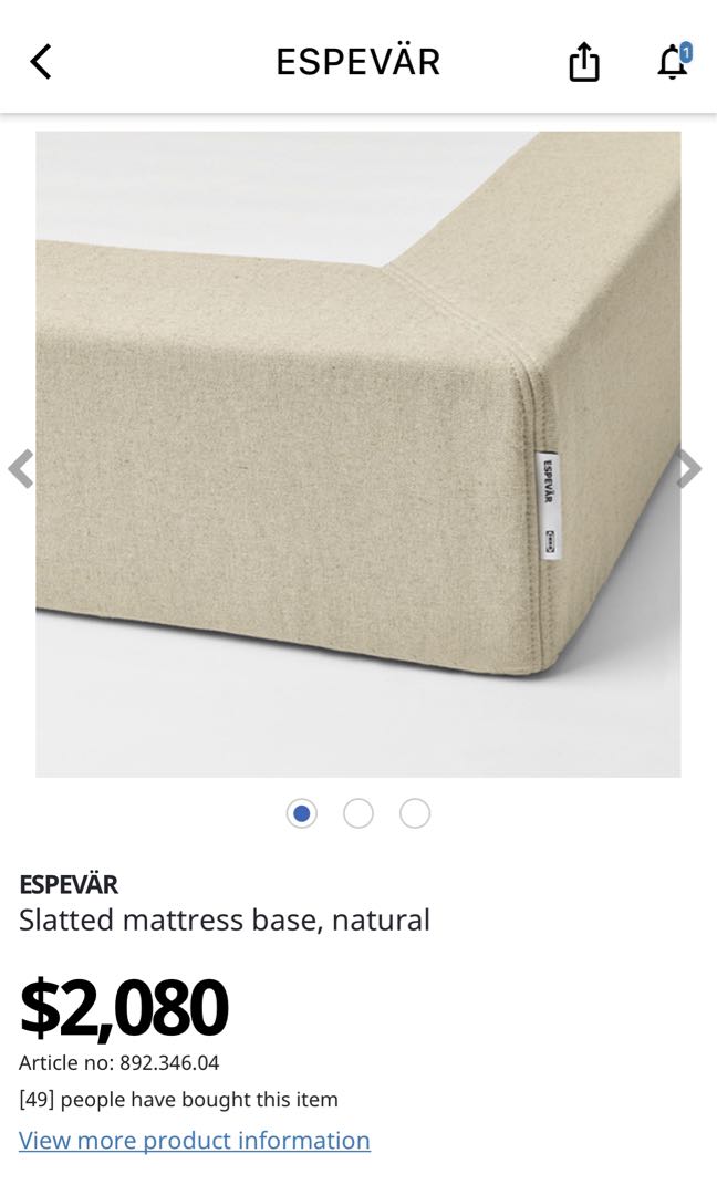 急轉 IKEA bed (mattress support+legs) 床架+腳, 傢俬＆家居, 傢俬, 床架及床褥 Carousell