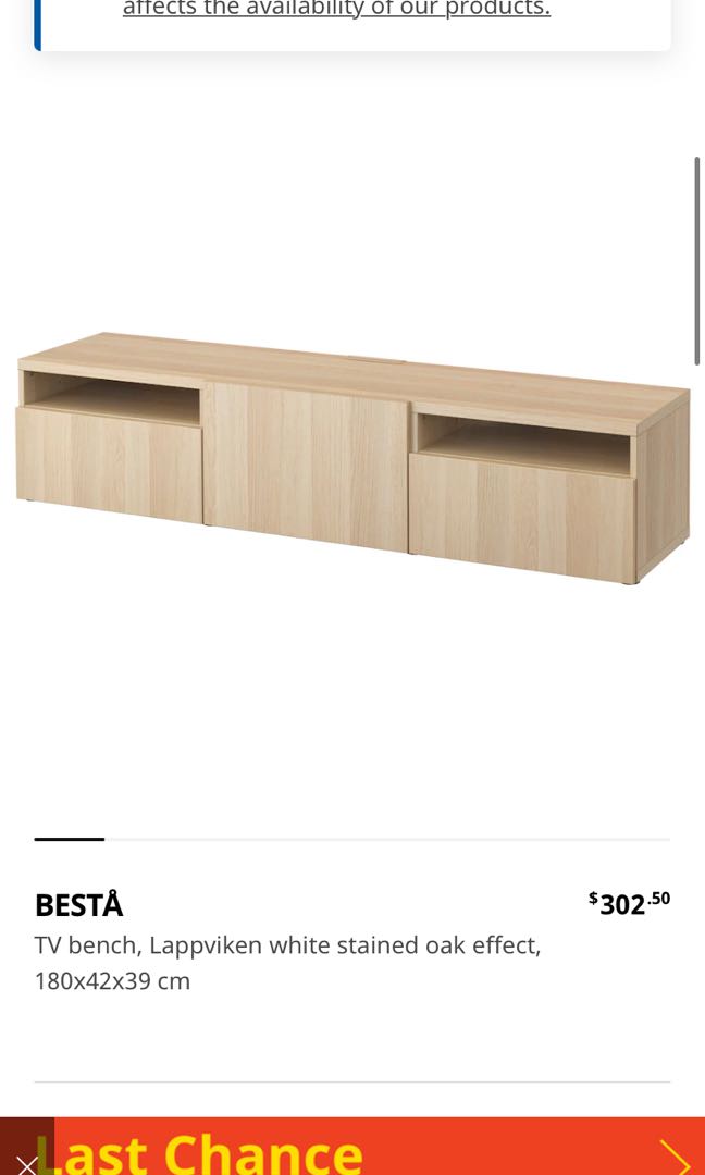 Ikea Besta Tv Bench With Legs Furniture Home Living Furniture Shelves Cabinets Racks On Carousell