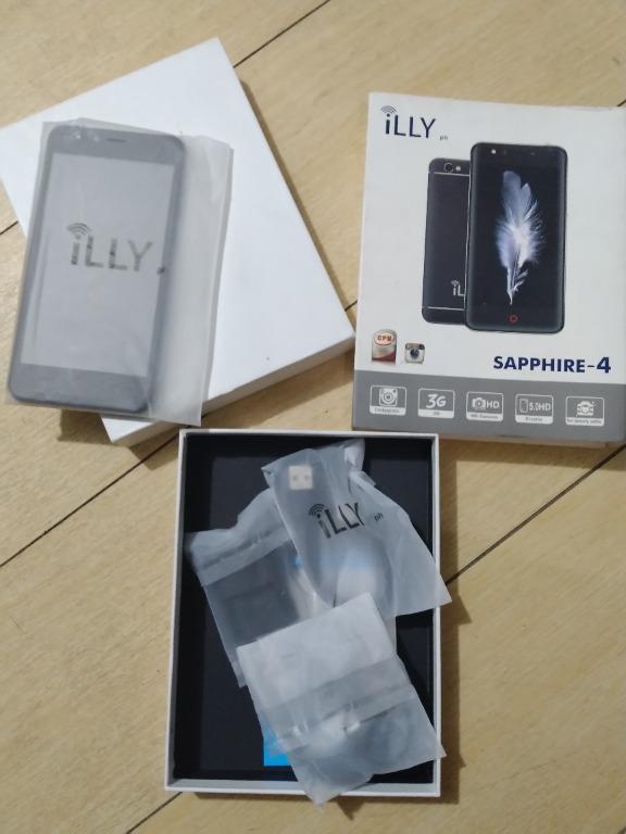 iLLY Sapphire 4 (can be a backup phone) (Category: Android Others) located in Quezon City. Submitted by nextnoel (Listing ID 1111860175, Image 2). Description: 5.0 Inch Display HD camera RAM: 512 MB ROM: 8GB Processor: Quad-Core 2500 Li-ion Battery 6.0 Android Version Marshmallow WIFI Double Flash What's in the box: 1 x iLLY Sapphire, 1 x Manual , 1 x Earphones, 1 x Adapter , 1 x Connector * Battery is now BLOATED (lumobo) due to age, need replac