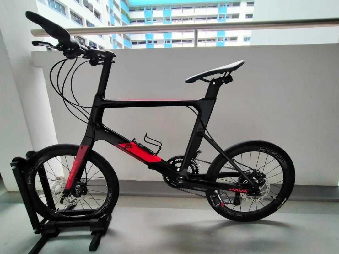 Java CL451 carbon mini velo shimano sora spec shimano hydraulic brakes ...