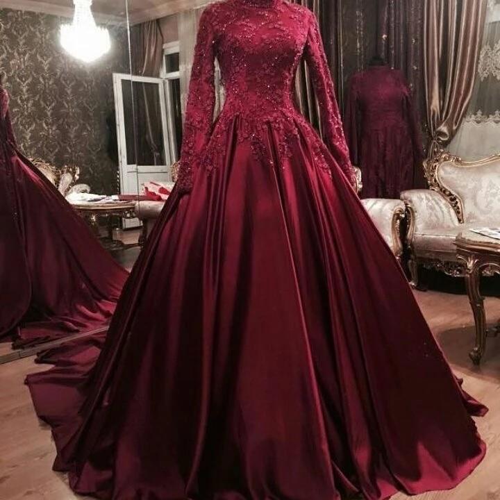 Ladies evening gown long sleeve long dress wedding evening gown ladies gown Women s Fashion Dresses Sets Evening dresses gowns on Carousell