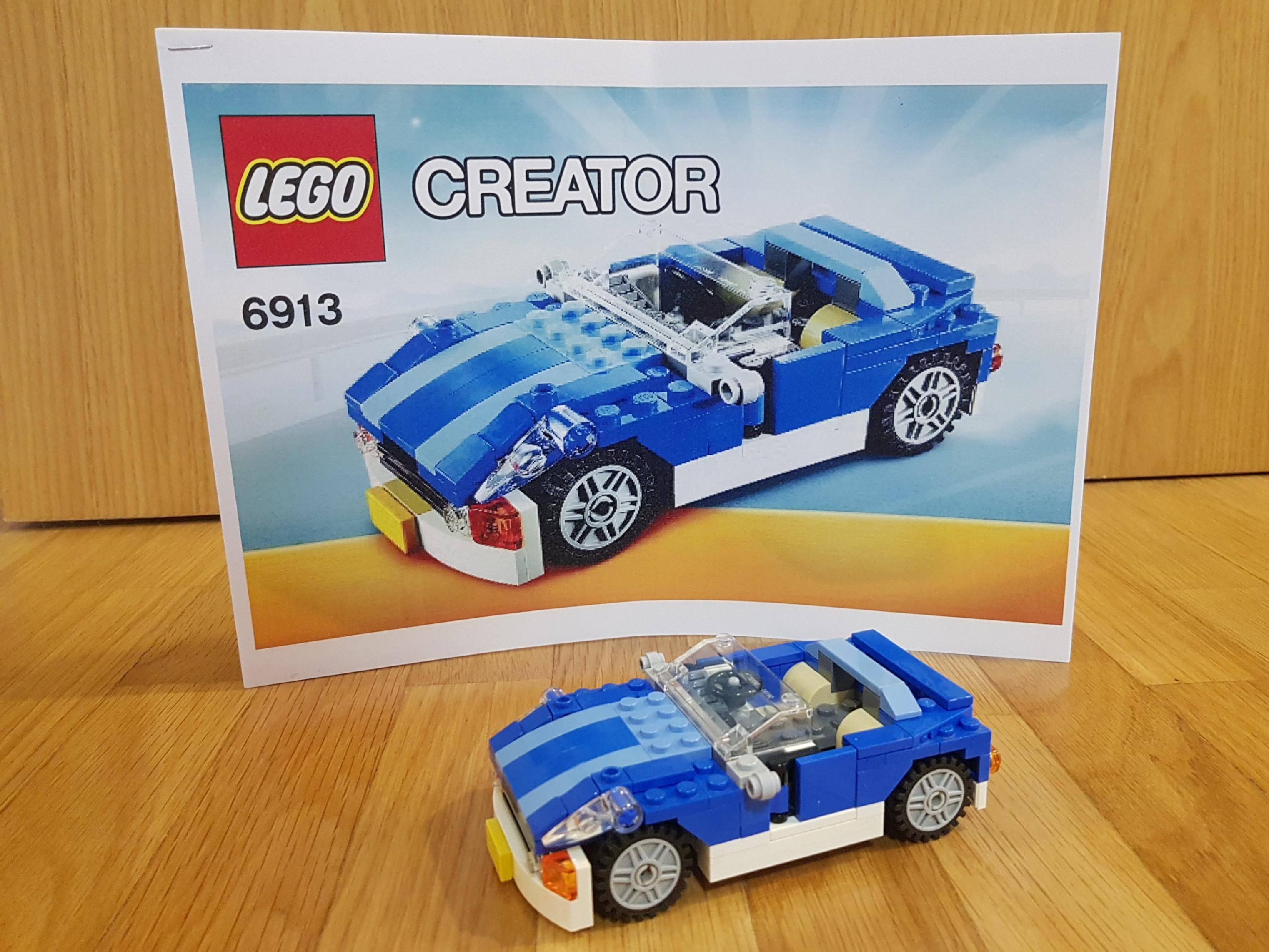 Lego creator best sale blue car
