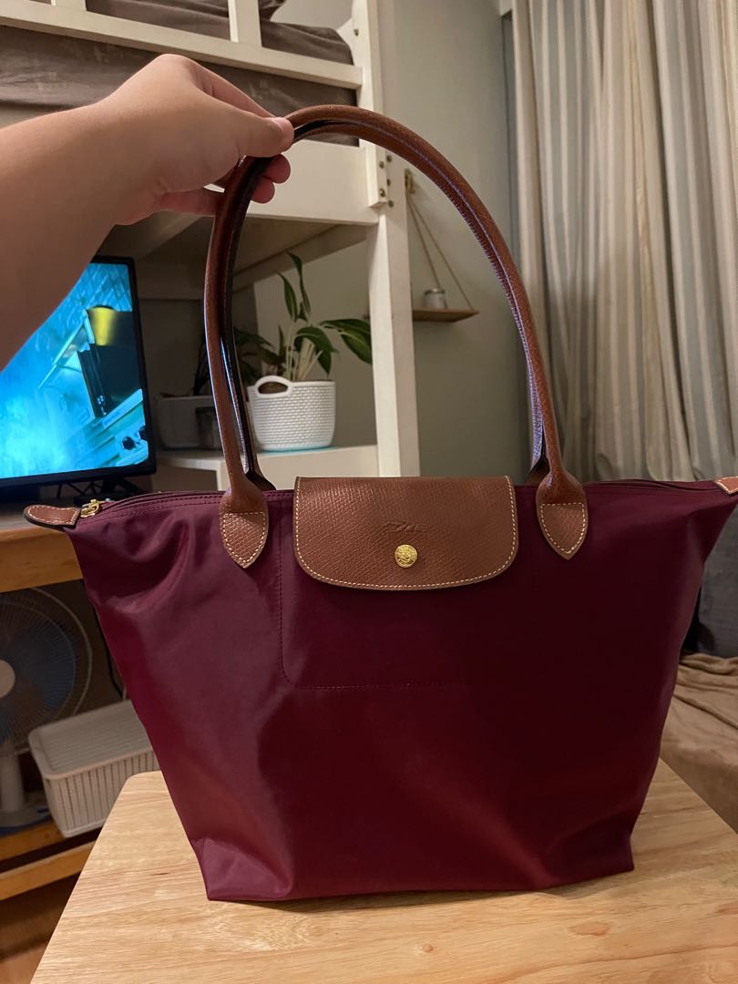 Burgundy longchamp sale