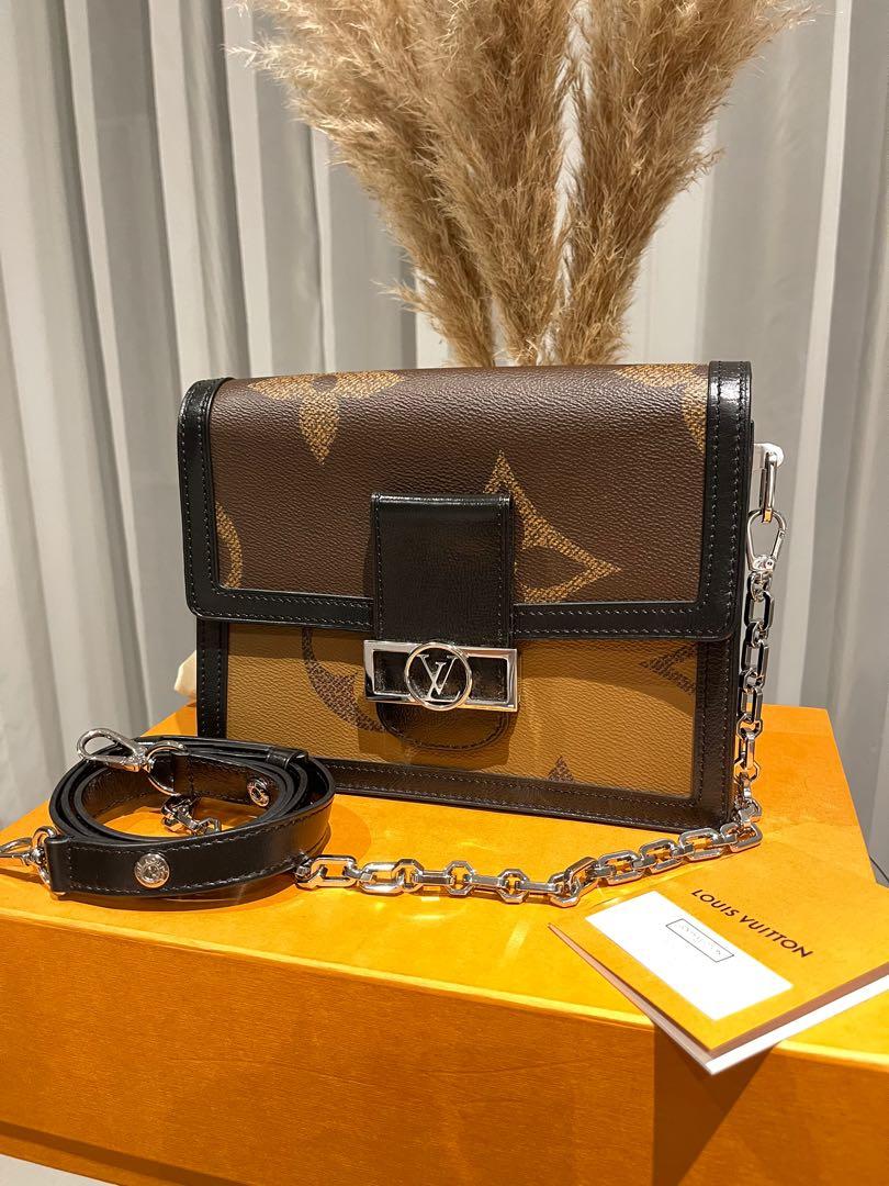 Louis Vuitton Monogram Black Reverse Giant Dauphine MM Bag – The