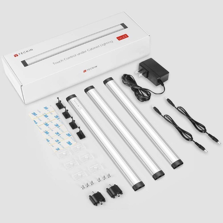 M3176 Led Under Cabinet Lighting Teckin Ul22 Touch Control Closet Light Dimmable Counter With Ultra Slim Linkable Bars For Cupboard Kitchen Wardrobe Stairway Daylight Nature 4000k 3 Pack Furniture Led Under Cabinet Lighting Teckin Ul22, Teckin Touch Control Under Cabinet Lighting