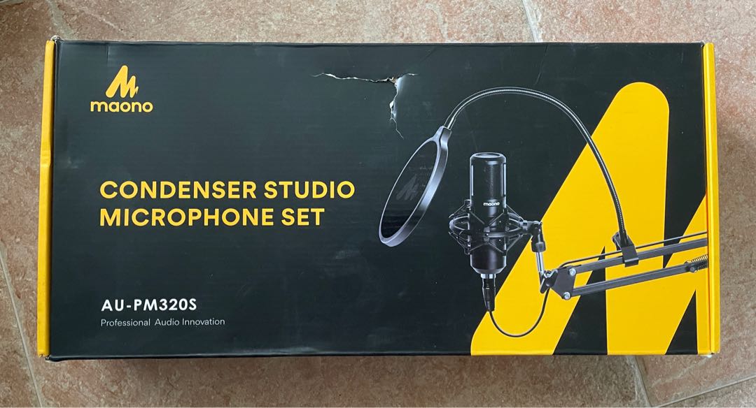 Maono Condenser Studio Microphone Set, Audio, Microphones on Carousell