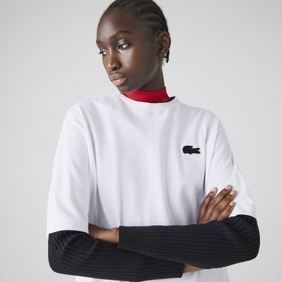 Mastermind Japan x Lacoste Crew Neck T shirt White Women s Fashion Tops Shirts on Carousell