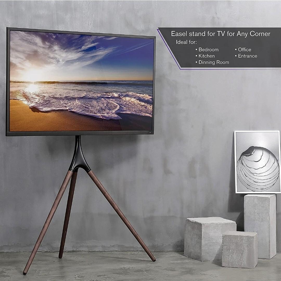 Modern TV Floor Stand, Universal TV Mount 180° Swivel Corner TV Mount