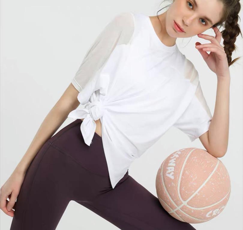 White mesh gym 2025 top