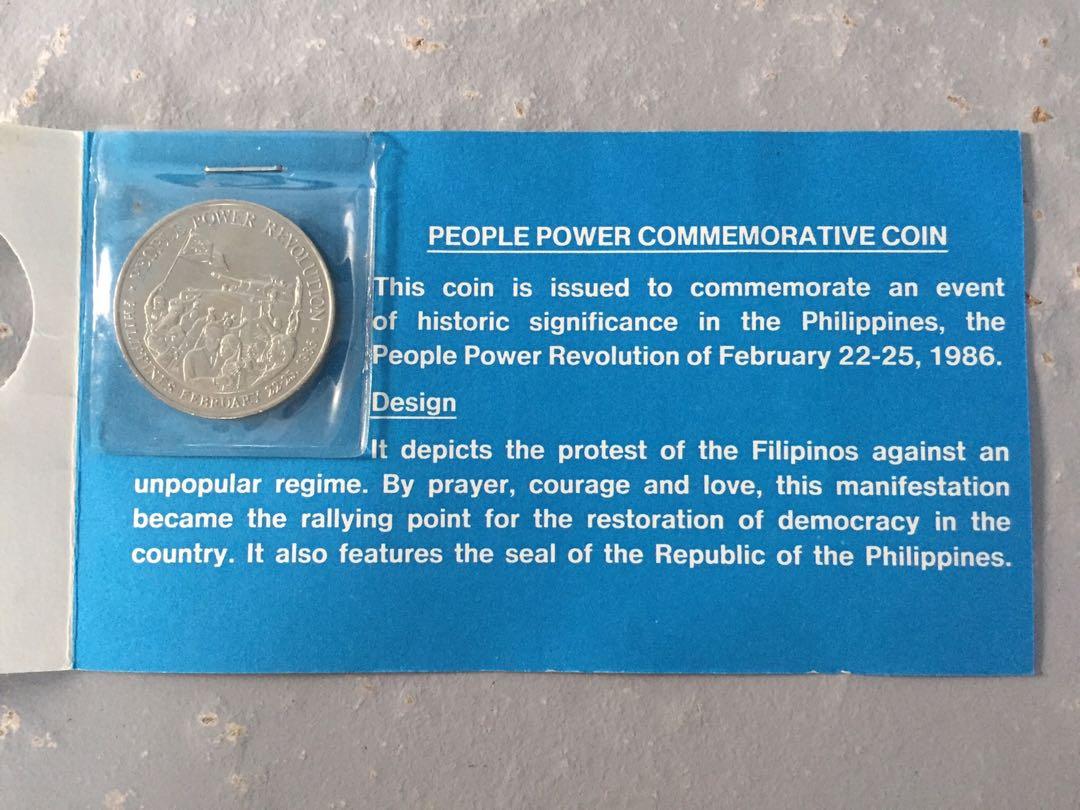 People Power Revolution Commemorative Coin (Category: Currency) located in Santa Rosa. Submitted by h8h8h (Listing ID 1111712839, Image 2). Description: New! +120 sf Pick/meet: sta rosa laguna.