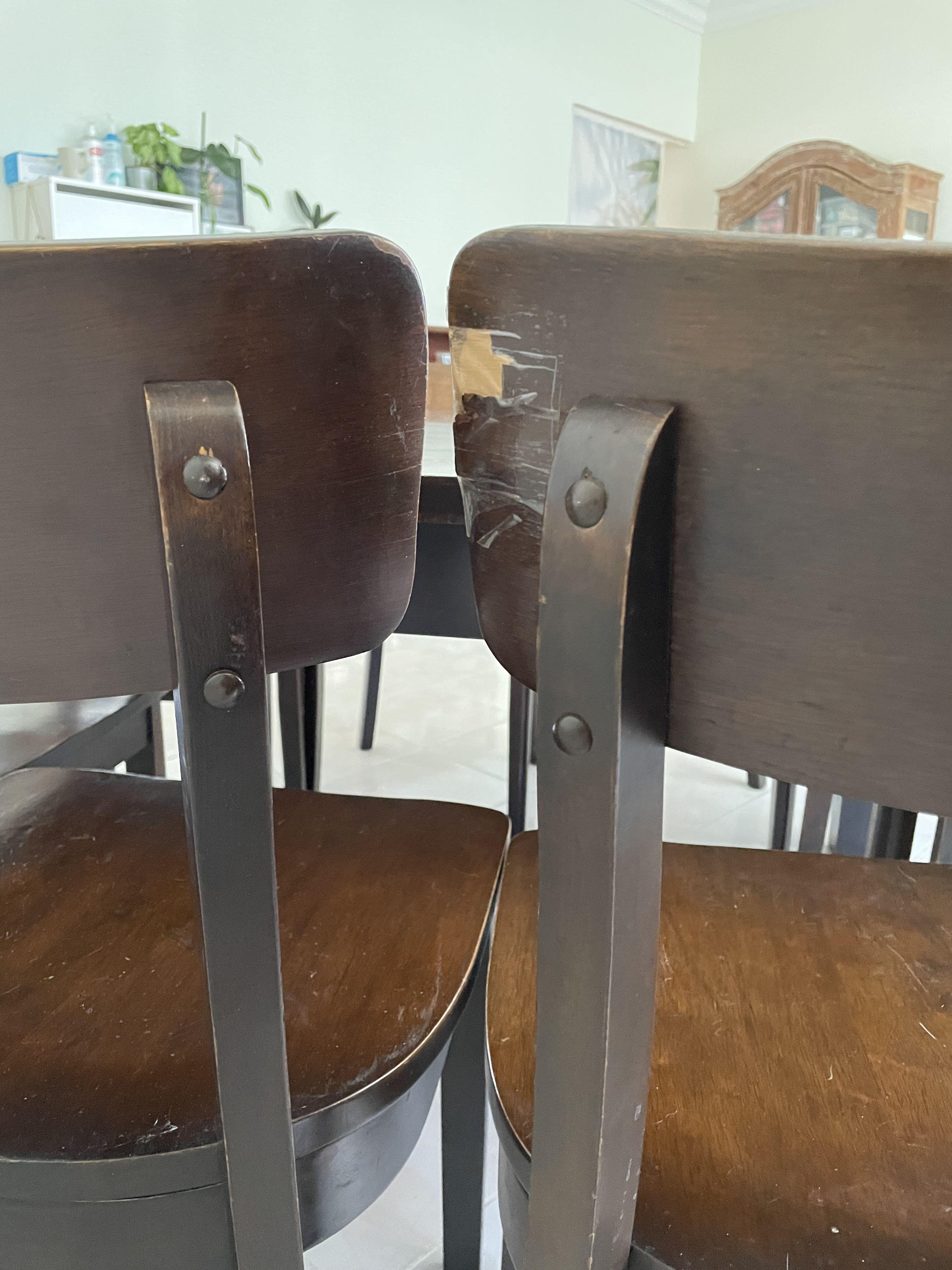 Picket and Rail square wooden dining table and 8 chairs, Furniture