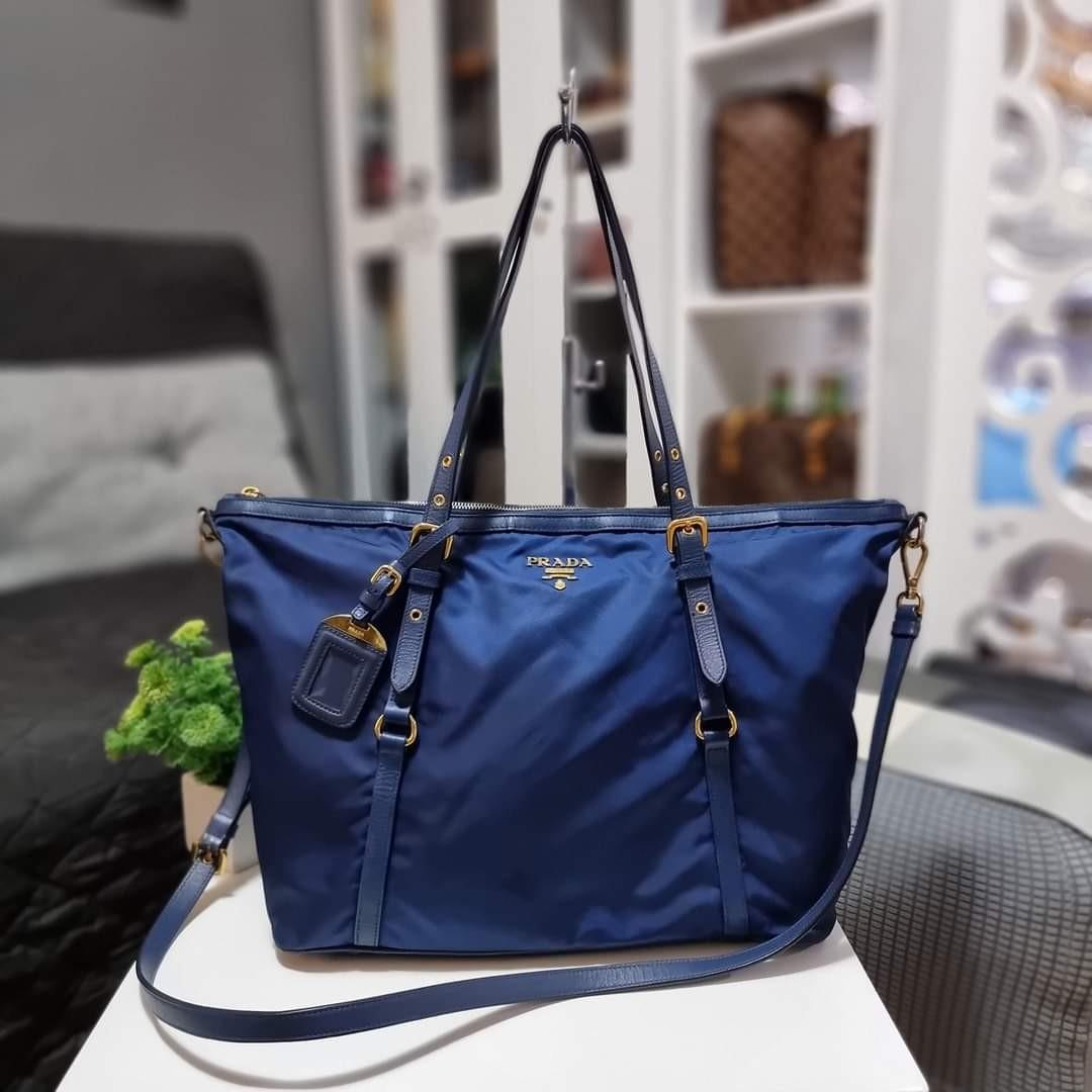 Prada 2 Way Nylon Tote Bag, Luxury, Bags & Wallets on Carousell