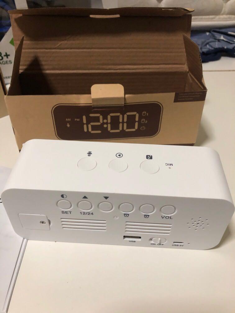 Rechargeable LED Digital Clock, Furniture & Home Living, Home Decor ...