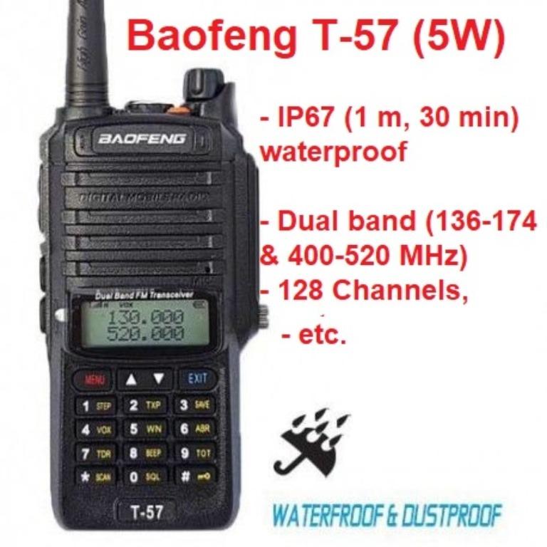 Singapore ready stock Baofeng UV-9R plus 15W 8800mAh IP68 Waterproof Dual  Band Portable Two Way