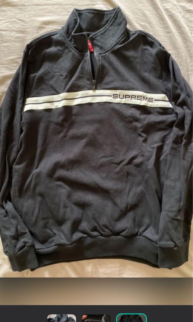 Supreme half zip warm up black 2025